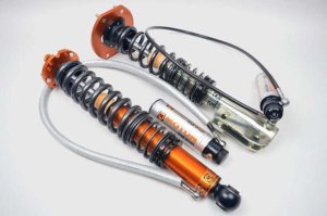 BMW M3 Coilover Suspension Kit - Front + Rear - Moton - 2-Way Clubsport, Adjustable Rebound and Compression, Remote Reservoirs, Monotube, Inverted Strut, Camber-Adjustable Front Top Mounts, Solid Rear Top Mounts - `21-`27